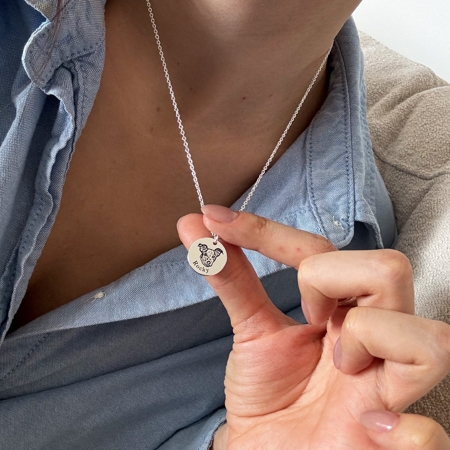 Custom Pet Face Necklace