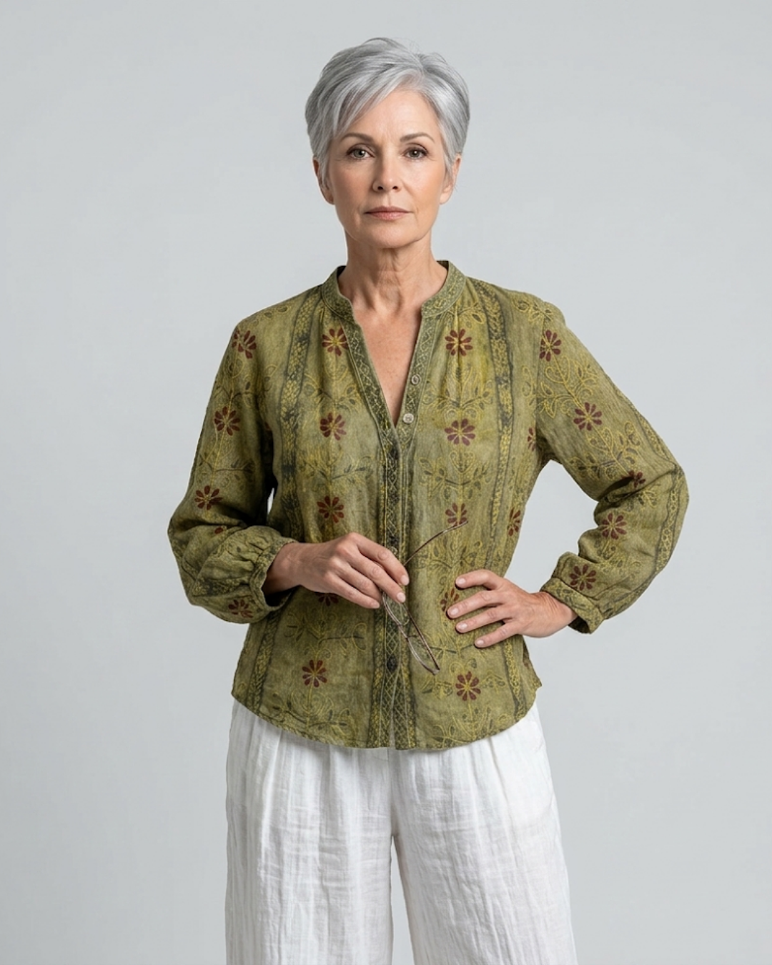 Brianna | Vintage Leaf Shirt