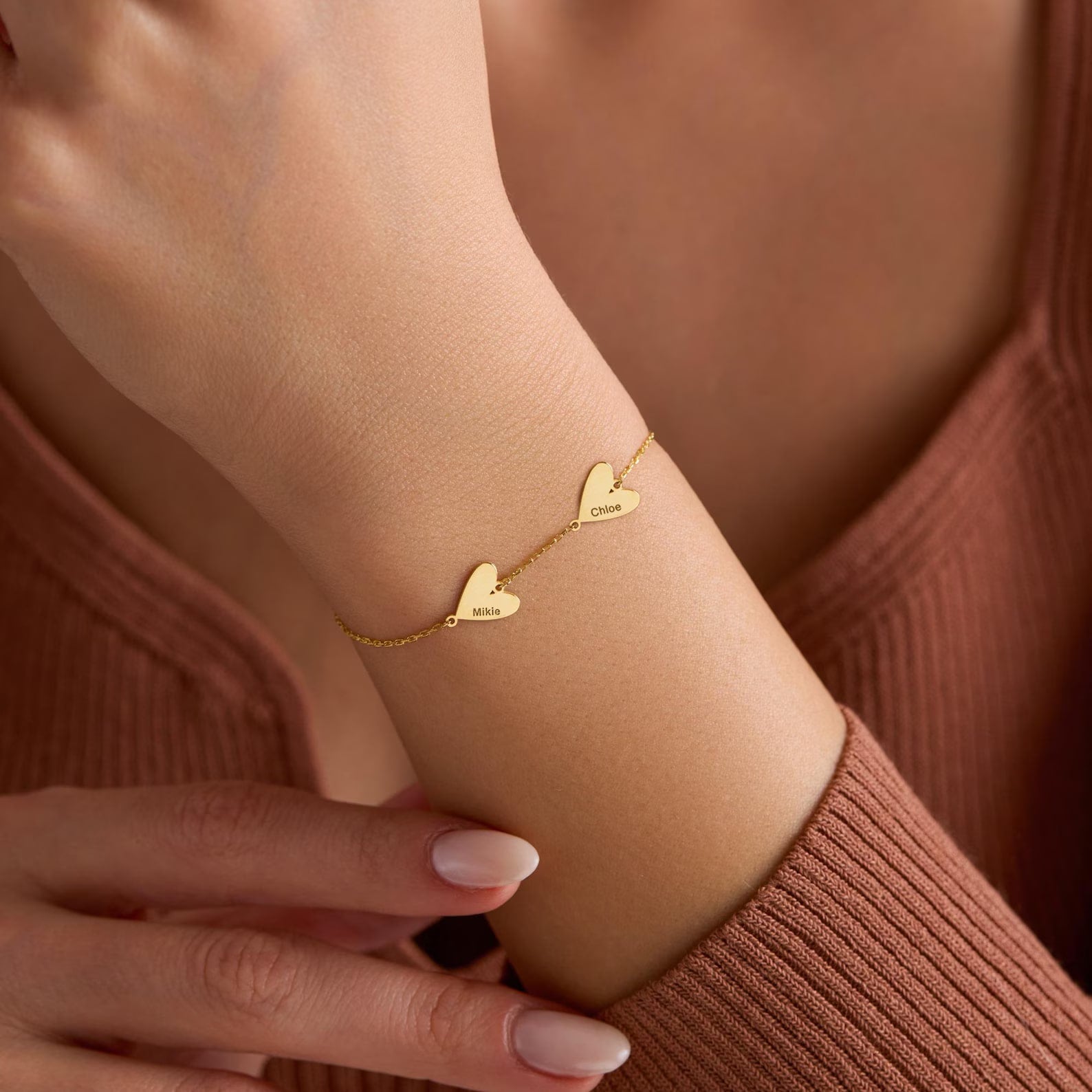Custom Engraved Heart Bracelet