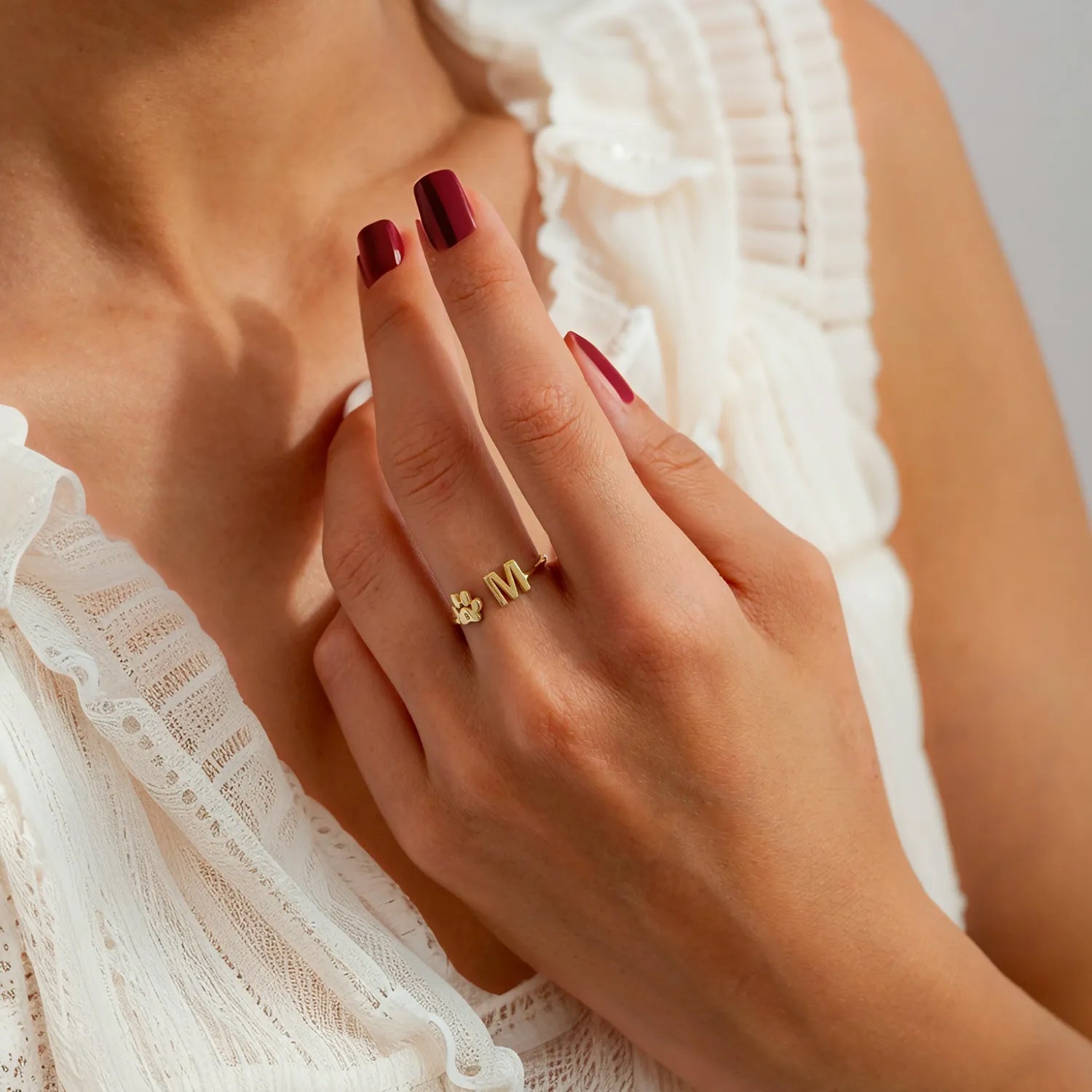 Custom Pet Initial Ring