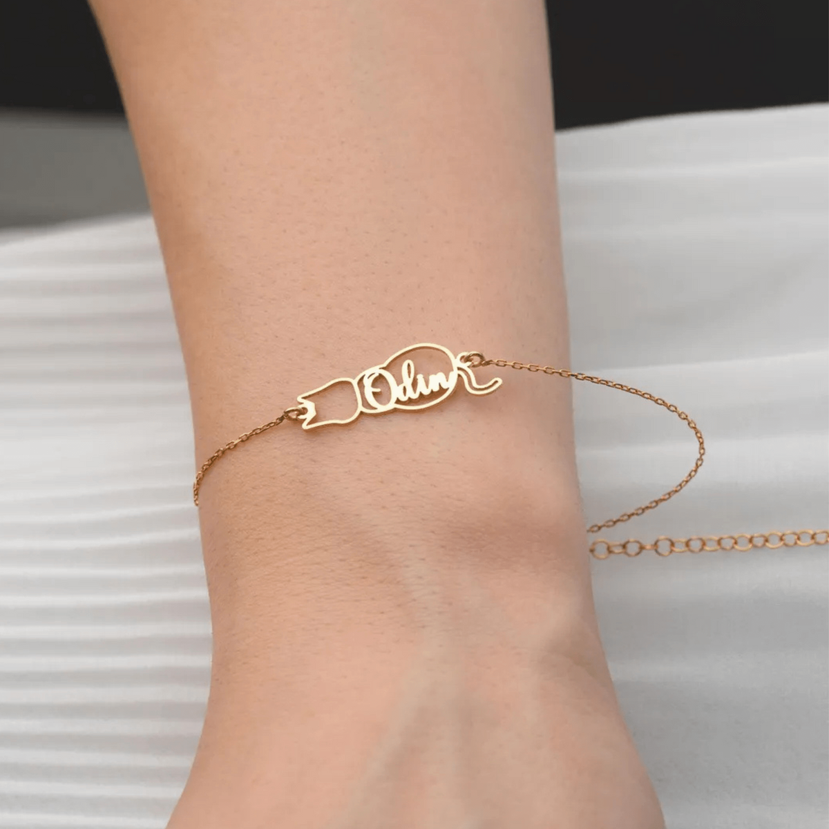 Custom Cat Name Bracelet