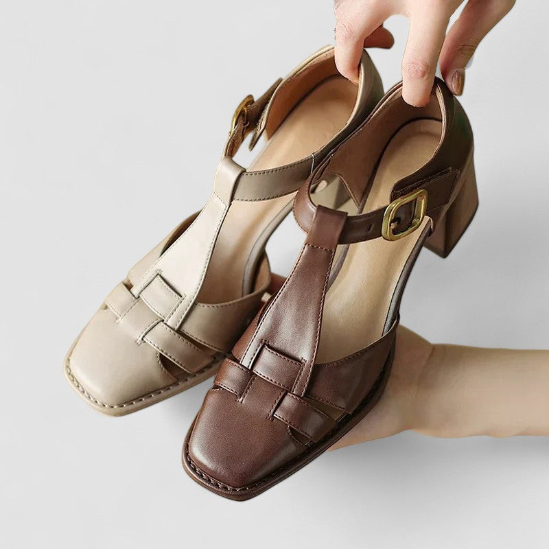 Beatrice | Orthopedic T-Strap Block Heels