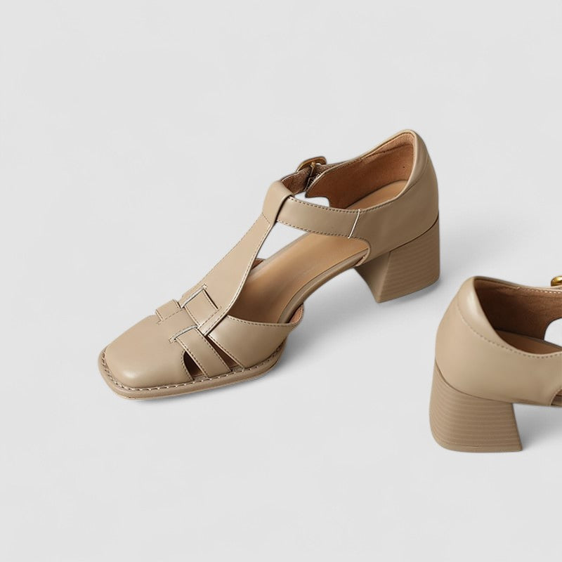 Beatrice | Orthopedic T-Strap Block Heels