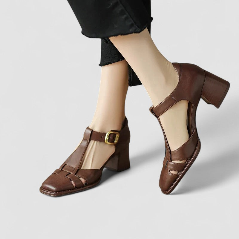 Beatrice | Orthopedic T-Strap Block Heels