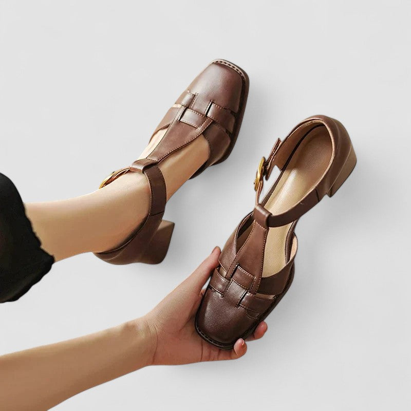 Beatrice | Orthopedic T-Strap Block Heels
