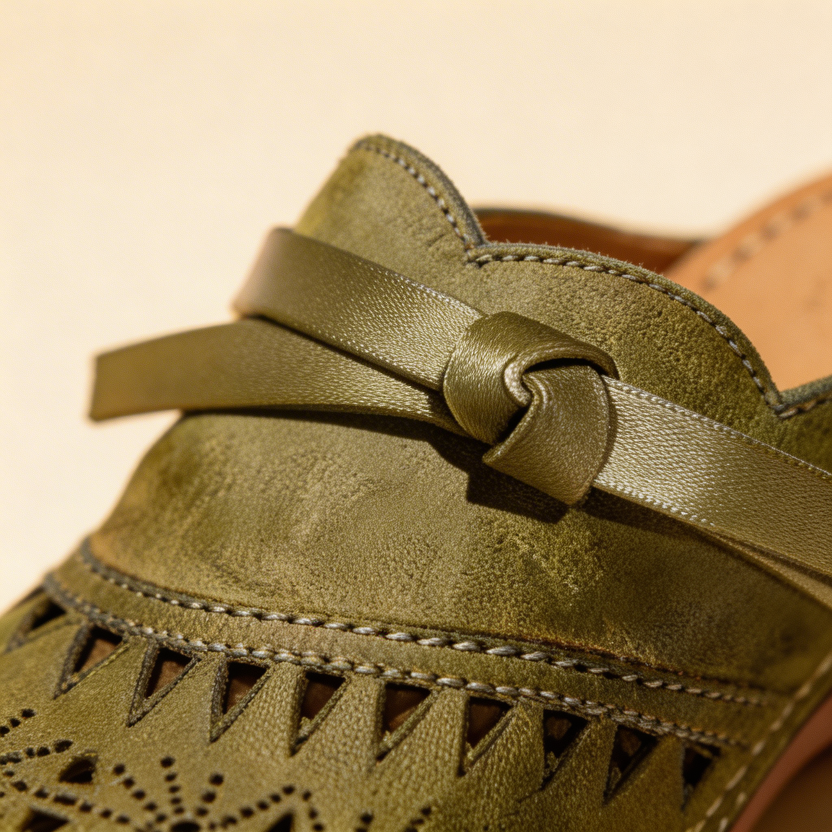 Patricia | Bow Hollow Out Flat Mules