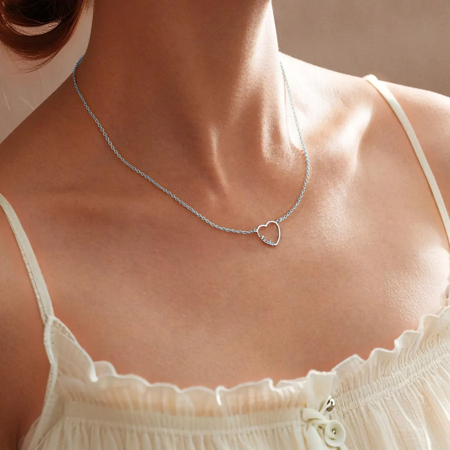 Custom Heart Name Necklace