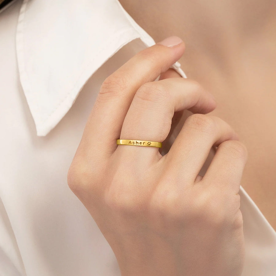 Custom Pet Name Ring