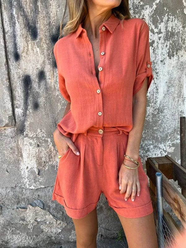 Melda | Breezy Buttoned Set
