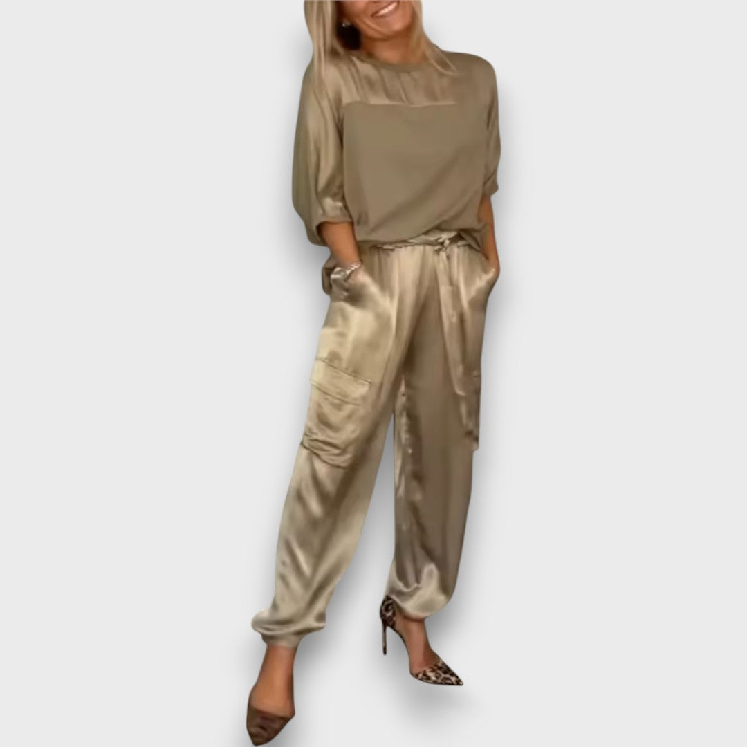 Avelan | Satin Flow Two-Piece Set