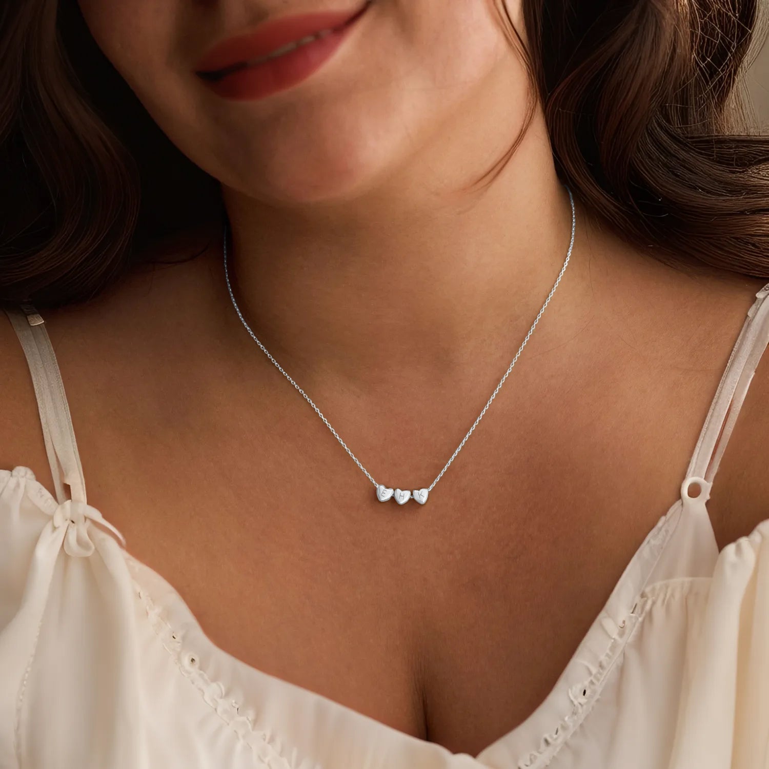 Custom Heart Initial Necklace