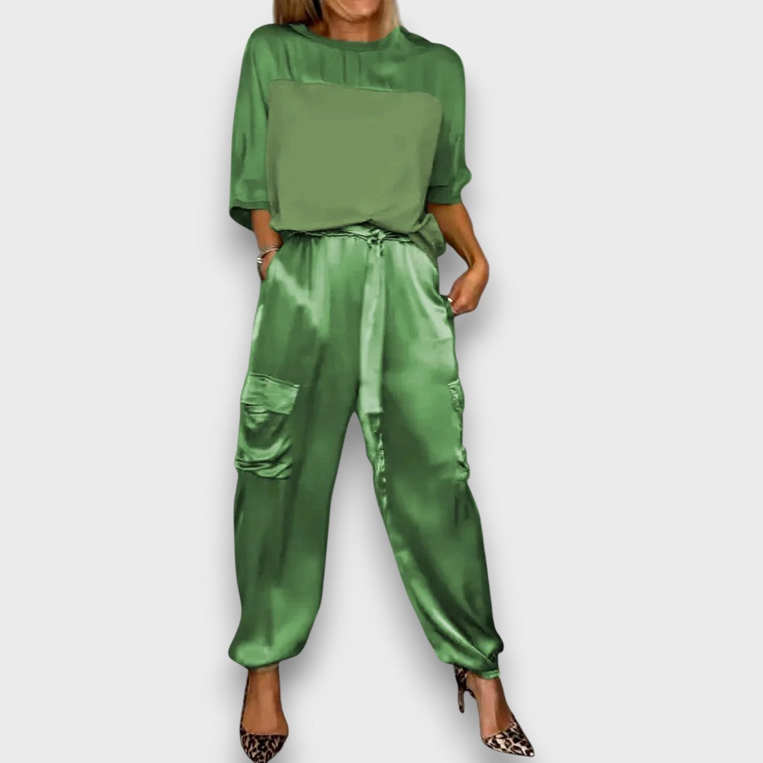 Avelan | Satin Flow Two-Piece Set
