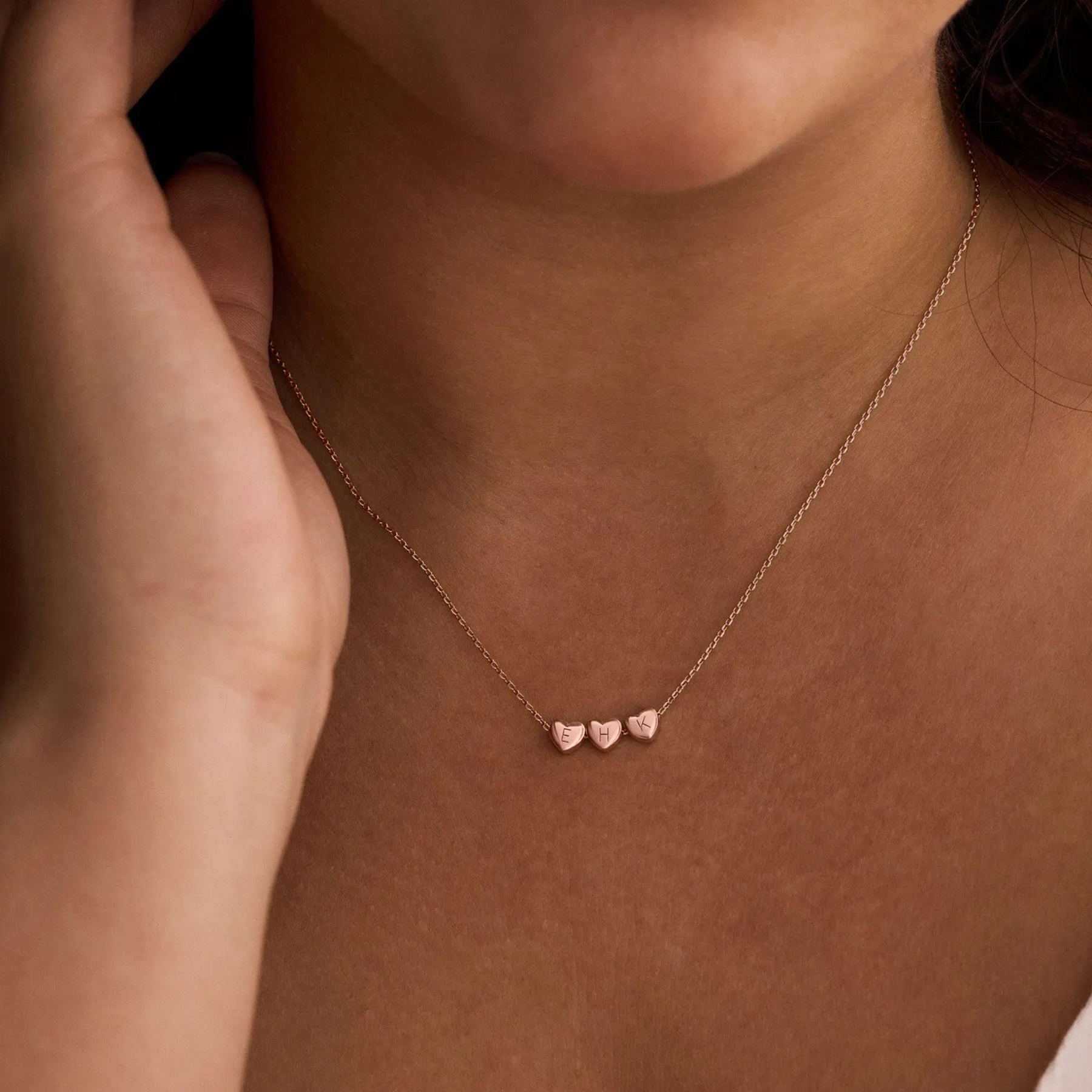 Custom Heart Initial Necklace