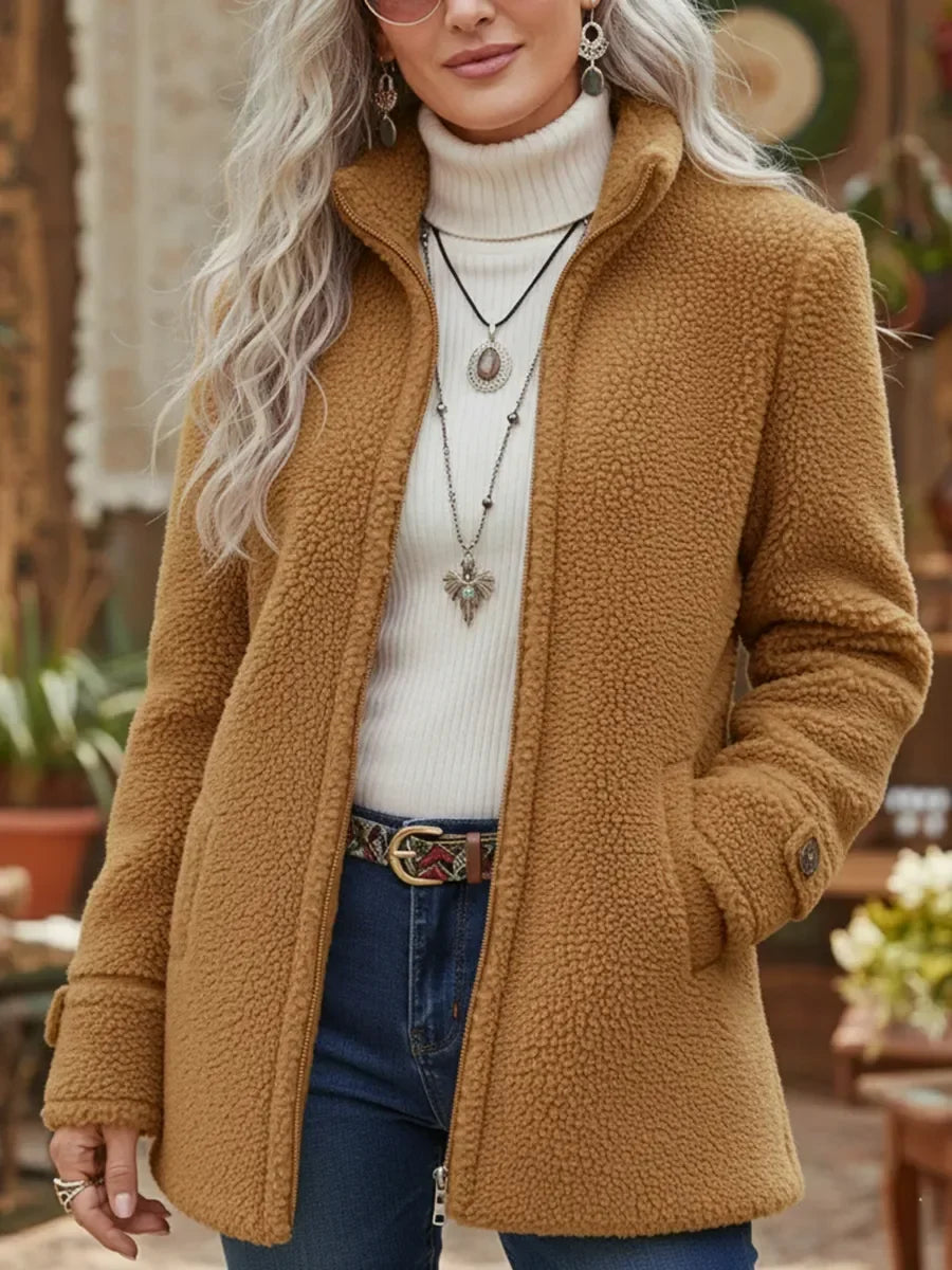 Women’s Soft Zip-Up High Neck Jacket