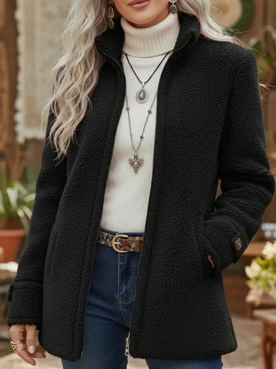 Women’s Soft Zip-Up High Neck Jacket