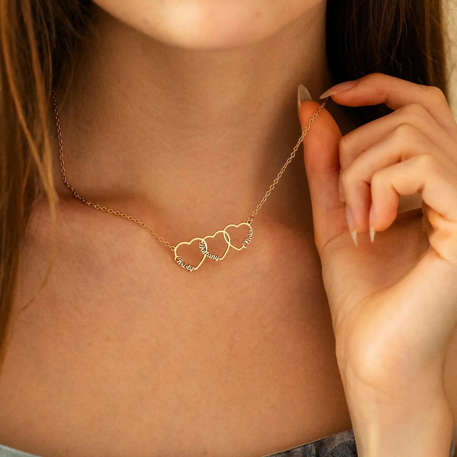 Custom Heart Name Necklace