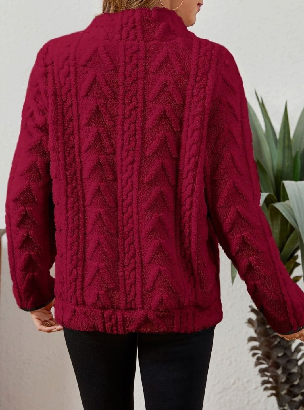 Madison | Women's Cozy Fleece Half-Zip Kangaroo Pocket Pullover Sweater