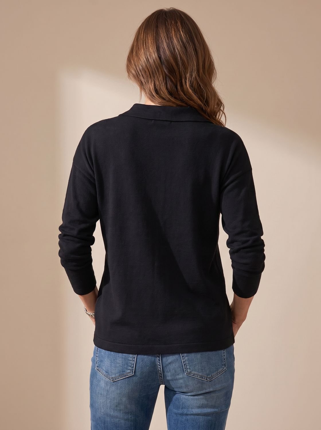 Charlotte | Women's Knit Pullover Half-Zip Lapel Collar Sweater