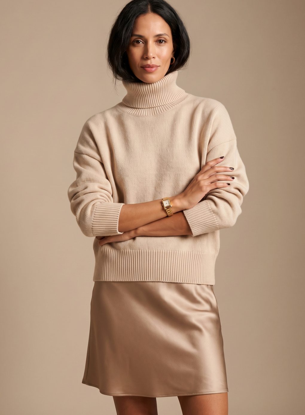 Madison | Women's Oversized Knit Turtleneck Pullover Sweater