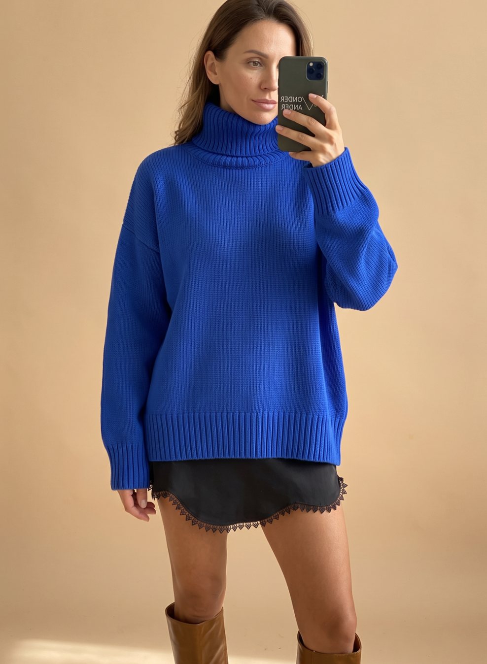 Madison | Women's Oversized Knit Turtleneck Pullover Sweater