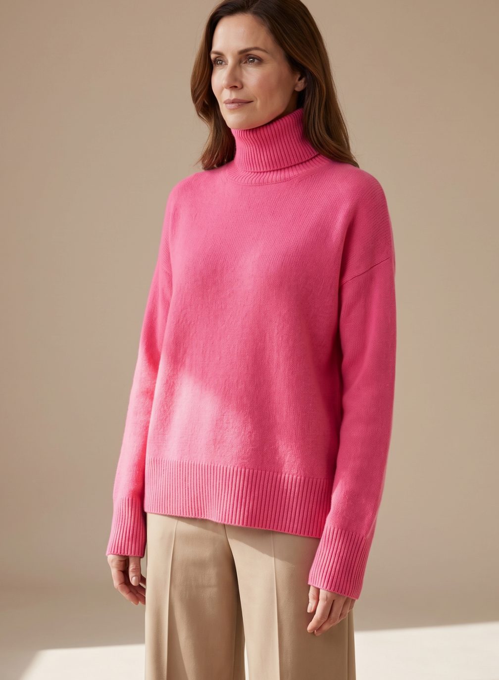 Madison | Women's Oversized Knit Turtleneck Pullover Sweater