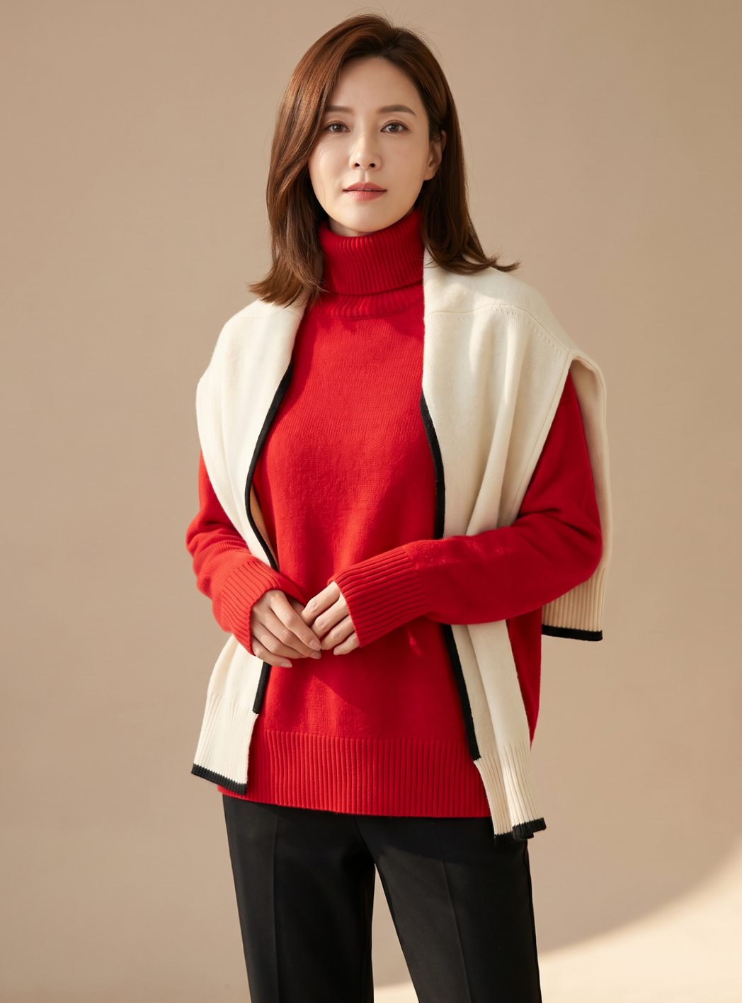 Madison | Women's Oversized Knit Turtleneck Pullover Sweater