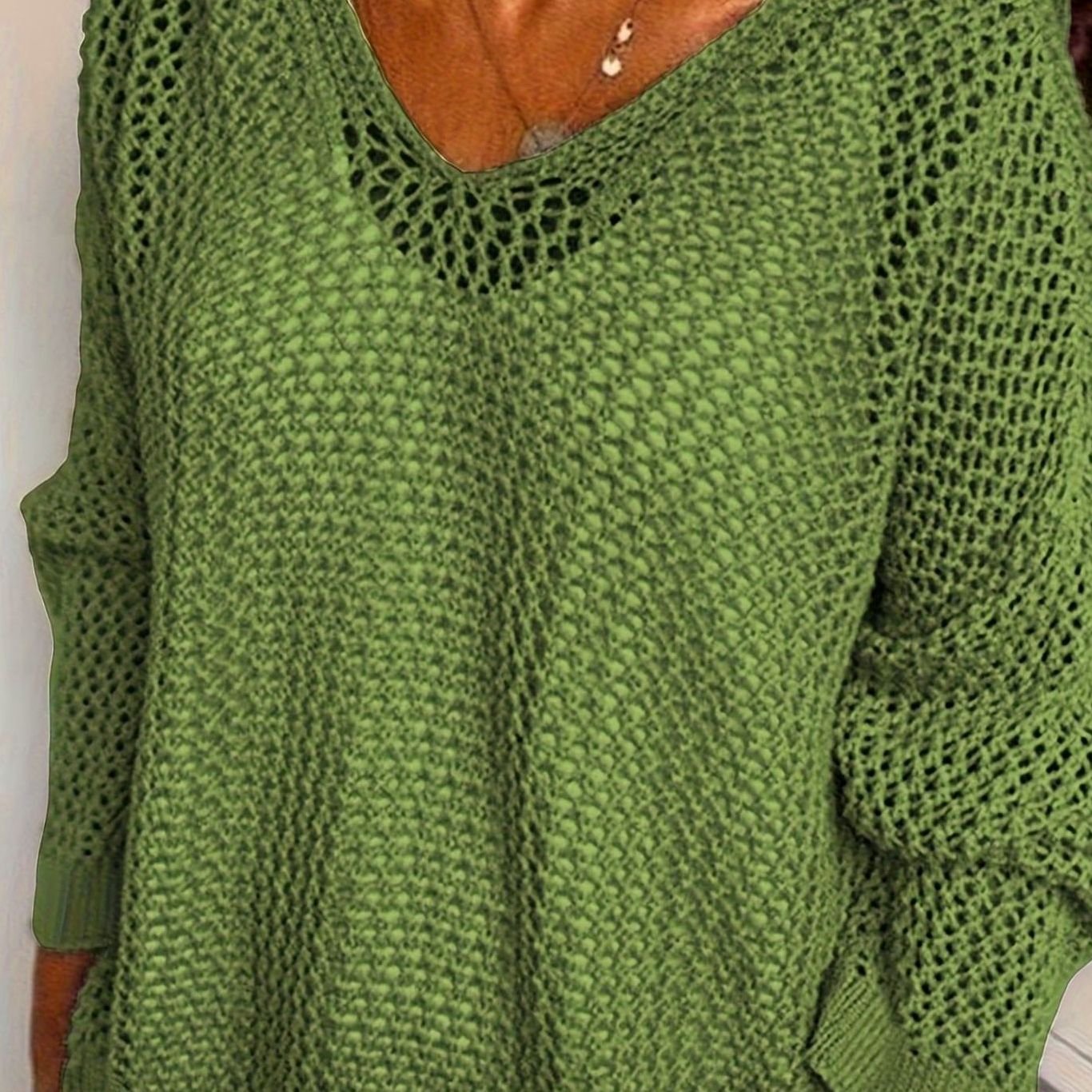 Camila | Women's Relaxed Open-Knit Hooded Sweater